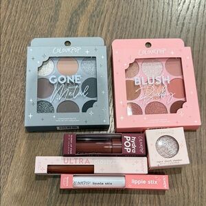 ColourPop Eyeshadow and Lip Set with Pink and Gray Hues